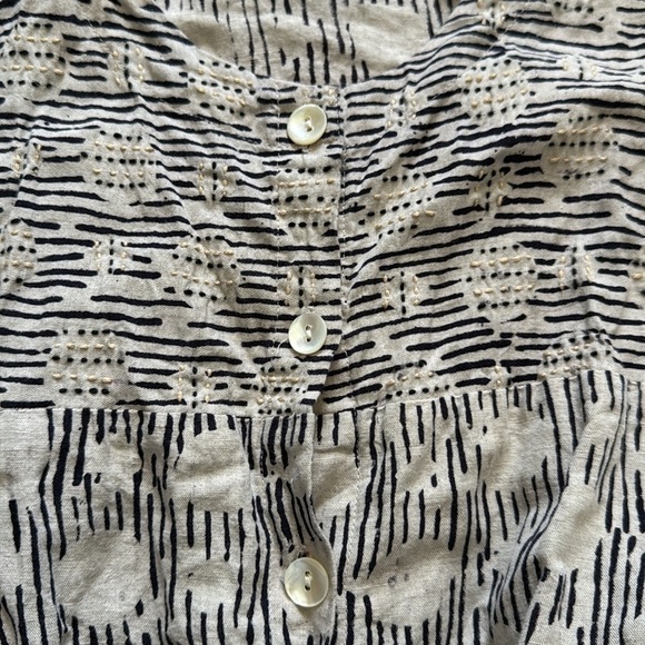 Marketplace cotton linen embroidered polkadot tunic 1W - Picture 5 of 7